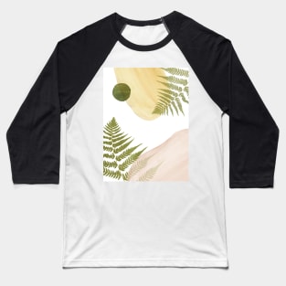 Abstract shapes and fern leaves Baseball T-Shirt